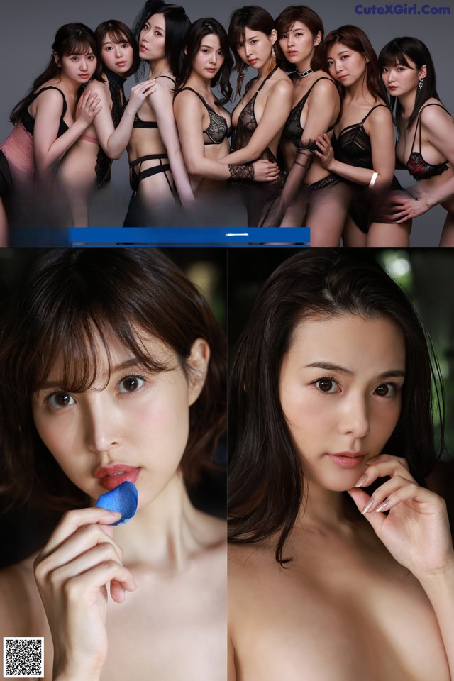 A group of young women in lingerie posing for a picture.